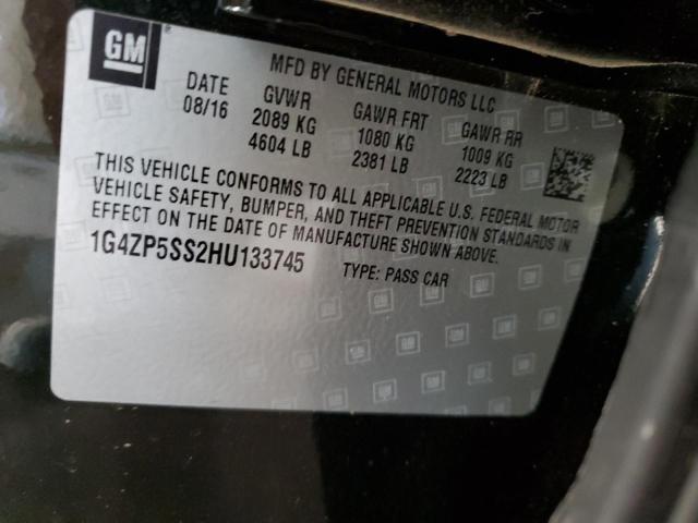 1G4ZP5SS2HU133745 - 2017 BUICK LACROSSE ESSENCE GREEN photo 12