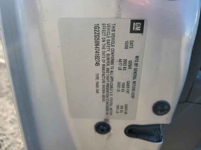 1G2ZG58N474182745 - 2007 PONTIAC G6 BASE ვერცხლისფერი ფოტო 12