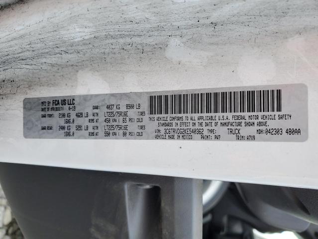 3C6TRVDG2KE540362 - 2019 RAM PROMASTER 2500 HIGH თეთრი ფოტო 12