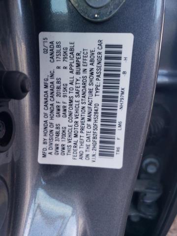 2HGFB2F50FH528470 - 2015 HONDA CIVIC LX GRAY photo 12