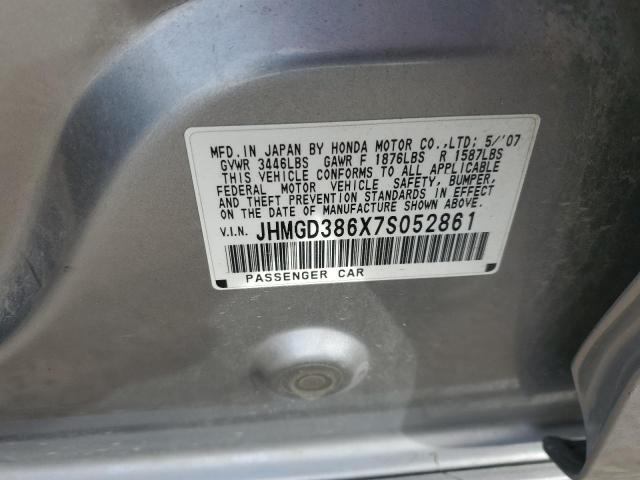 JHMGD386X7S052861 - 2007 HONDA FIT S 石墨色 照片 12