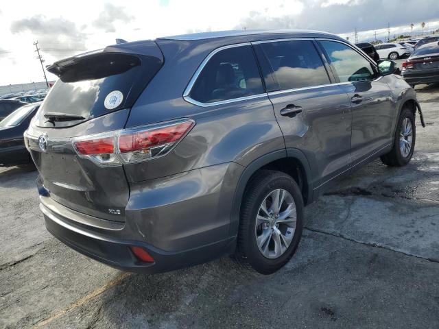 5TDKKRFH6FS043736 - 2015 TOYOTA HIGHLANDER XLE Grau Foto 3