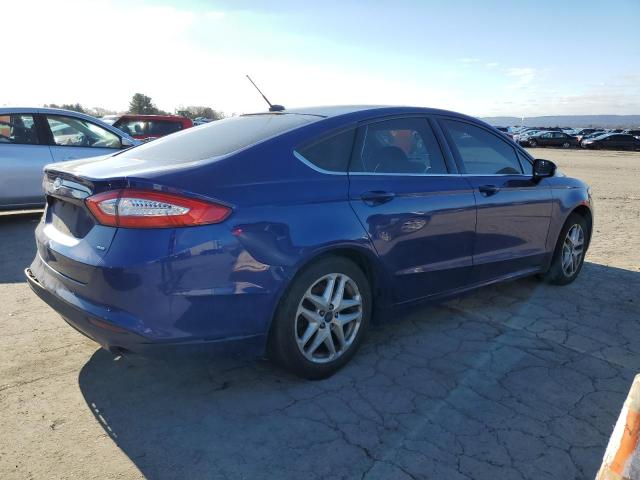 1FA6P0H72E5385522 - 2014 FORD FUSION SE BLUE photo 3