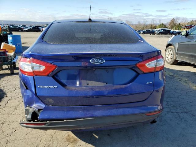 1FA6P0H72E5385522 - 2014 FORD FUSION SE BLUE photo 6