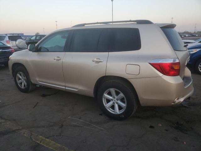 5TDZK3EH4AS011762 - 2010 TOYOTA HIGHLANDER ბეჟი ფოტო 2