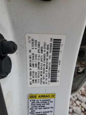 19UUA9F21DA001350 - 2013 ACURA TL Սպիտակ լուսանկար 12