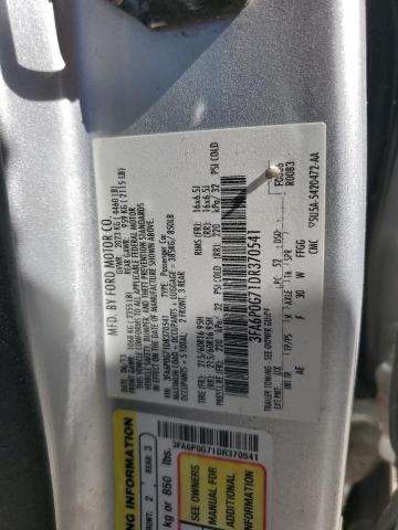 3FA6P0G71DR370541 - 2013 FORD FUSION S SILVER photo 12