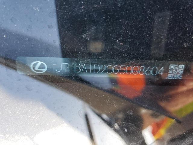 JTHBA1D20G5008604 - 2016 LEXUS IS 200T SILVER photo 12