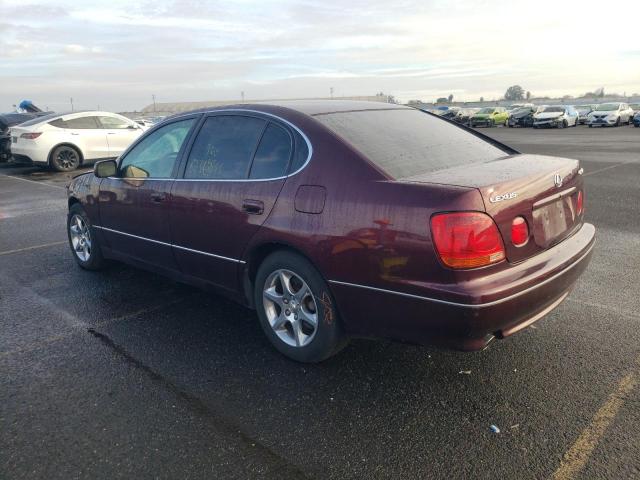 JT8BD69S910121579 - 2001 LEXUS GS 300 BURGUNDY photo 2