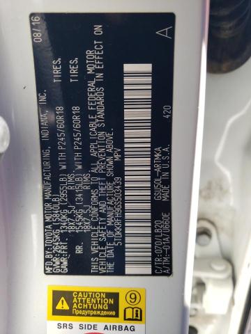 5TDKKRFH9GS503439 - 2016 TOYOTA HIGHLANDER XLE WHITE photo 13