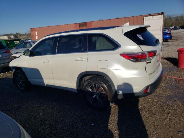 5TDKKRFH9GS503439 - 2016 TOYOTA HIGHLANDER XLE WHITE photo 2