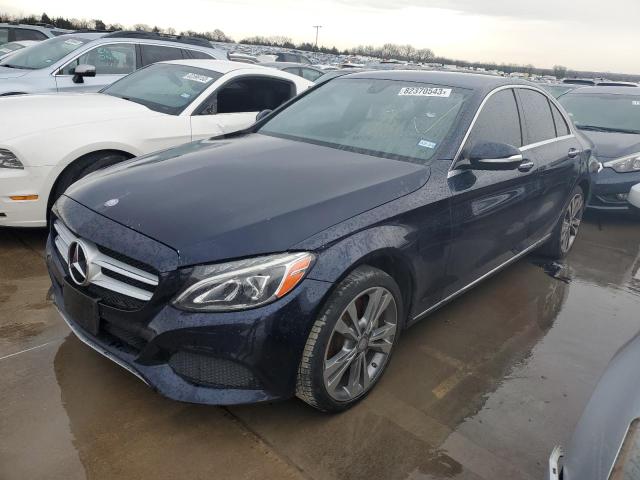 55SWF4KB9FU012834 - 2015 MERCEDES-BENZ C 300 4MATIC BLUE photo 1