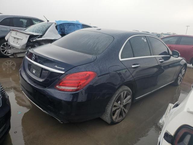 55SWF4KB9FU012834 - 2015 MERCEDES-BENZ C 300 4MATIC BLUE photo 3