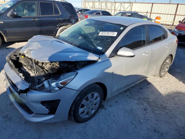 3KPA24AD5NE449809 - 2022 KIA RIO LX SILVER photo 1