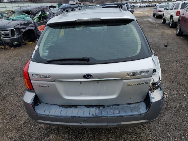 4S4BP61C077324479 - 2007 SUBARU LEGACY OUTBACK 2.5I SILVER photo 6