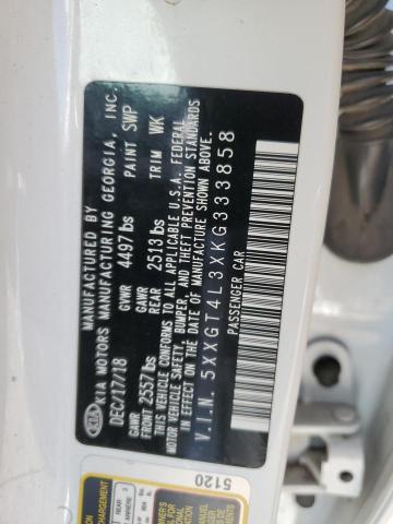 5XXGT4L3XKG333858 - 2019 KIA OPTIMA LX თეთრი ფოტო 12