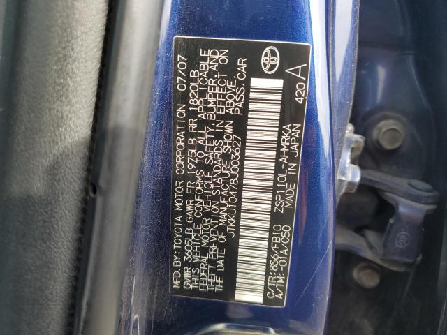 JTKKU10478J003627 - 2008 TOYOTA SCION XD BLUE photo 12