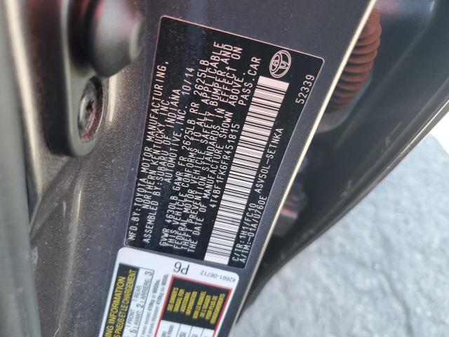 4T4BF1FK6FR451815 - 2015 TOYOTA CAMRY LE GRAY photo 12