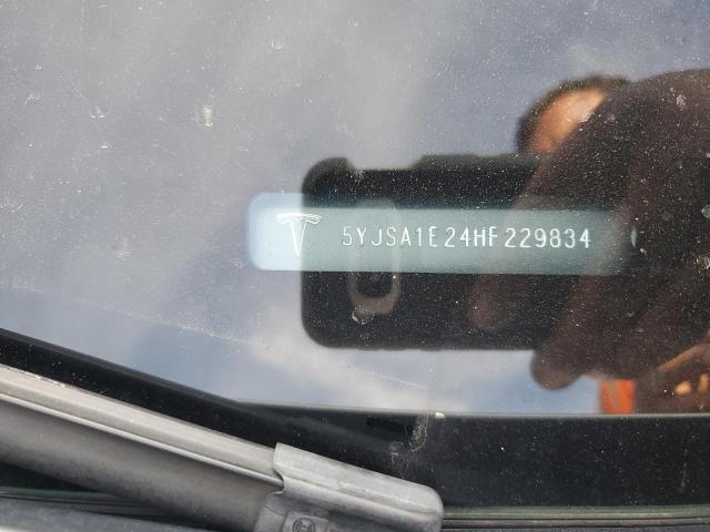 5YJSA1E24HF229834 - 2017 TESLA MODEL S ვერცხლისფერი ფოტო 13