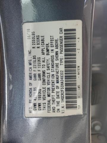 1HGCR2F50HA048302 - 2017 HONDA ACCORD SPORT გრაფიტი ფოტო 12