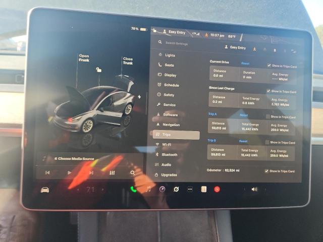 5YJ3E1EA4NF289463 - 2022 TESLA MODEL 3 Boz foto 9