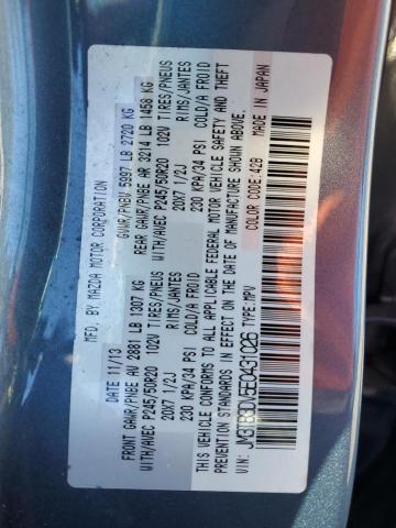 JM3TB3DV5E0431026 - 2014 MAZDA CX-9 GRAND TOURING BLUE photo 13