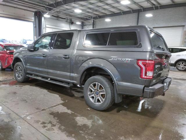 1FTEW1EP6HKC35096 - 2017 FORD F150 SUPERCREW GRAY photo 2