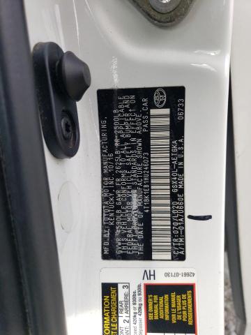 4T1BK1EB1HU246073 - 2017 TOYOTA AVALON XLE თეთრი ფოტო 12