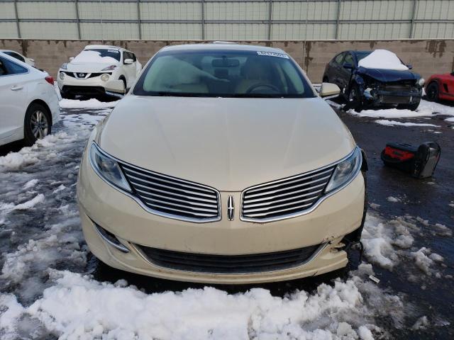 3LN6L2LU6ER814605 - 2014 LINCOLN MKZ HYBRID BEIGE photo 5