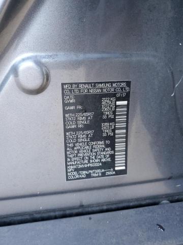 KNMAT2MV4HP603324 - 2017 NISSAN ROGUE S GRAY photo 12