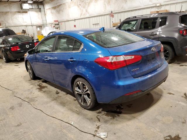 KNAFX4A84F5282105 - 2015 KIA FORTE EX BLUE photo 2