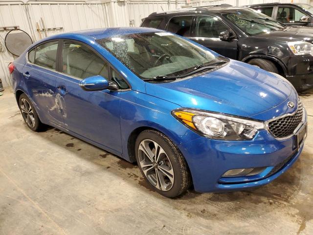 KNAFX4A84F5282105 - 2015 KIA FORTE EX BLUE photo 4