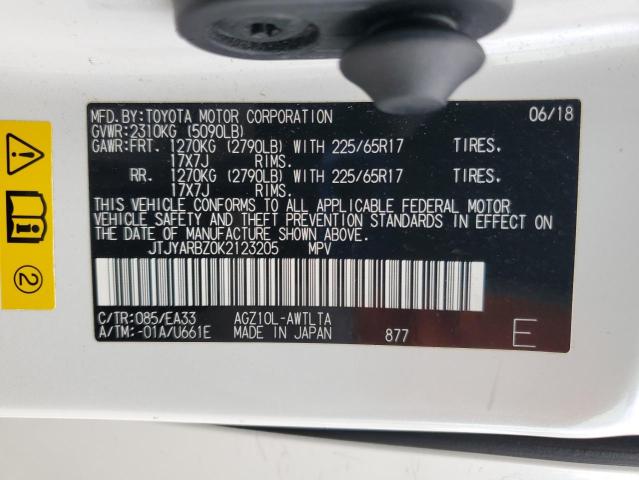 JTJYARBZ0K2123205 - 2019 LEXUS NX 300 BASE თეთრი ფოტო 13