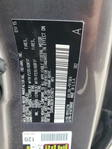 5TDYK3DC9FS578672 - 2015 TOYOTA SIENNA XLE 灰色 照片 14