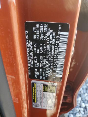 5XYZU3LB5HG384020 - 2017 HYUNDAI SANTA FE SPORT 橙色 照片 12