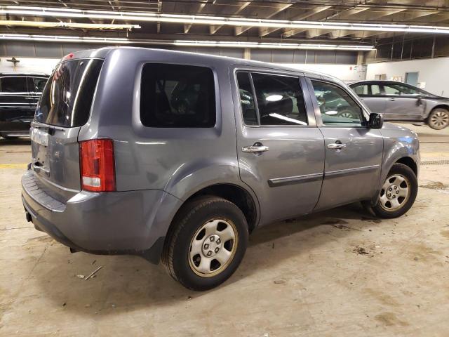 5FNYF3H25DB028683 - 2013 HONDA PILOT LX GRAY photo 3