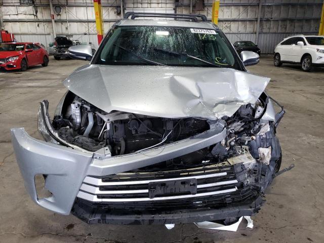 5TDJGRFH0HS023059 - 2017 TOYOTA HIGHLANDER HYBRID SILVER photo 5