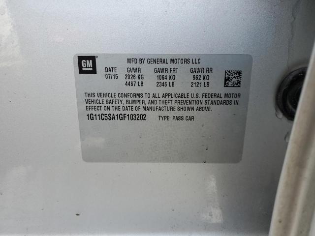 1G11C5SA1GF103202 - 2016 CHEVROLET MALIBU LIM LT 银色 照片 12