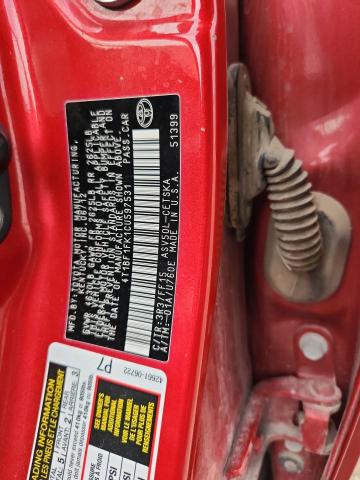 4T1BF1FK1CU597531 - 2012 TOYOTA CAMRY BASE Կարմիր լուսանկար 12