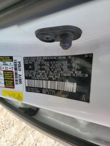 5TDJK3DC7DS066388 - 2013 TOYOTA SIENNA LE Ақ фото 13