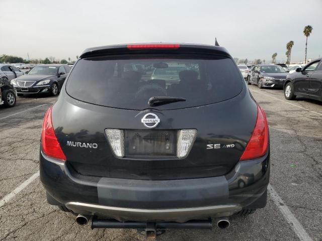 JN8AZ08W65W404030 - 2005 NISSAN MURANO SL BLACK photo 6