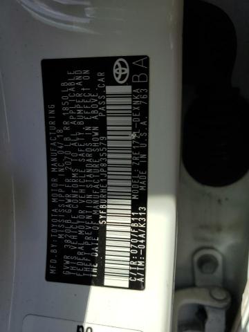 5YFBURHE1JP835579 - 2018 TOYOTA COROLLA L WHITE photo 13