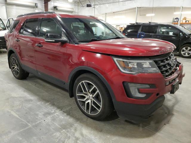 1FM5K8GT5GGB92401 - 2016 FORD EXPLORER SPORT RED photo 4