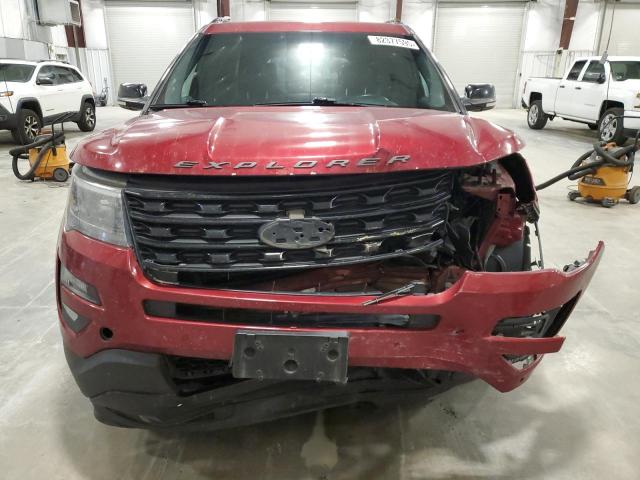 1FM5K8GT5GGB92401 - 2016 FORD EXPLORER SPORT RED photo 5