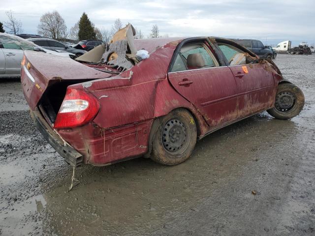 JTDBE32K030139320 - 2003 TOYOTA CAMRY LE RED photo 3