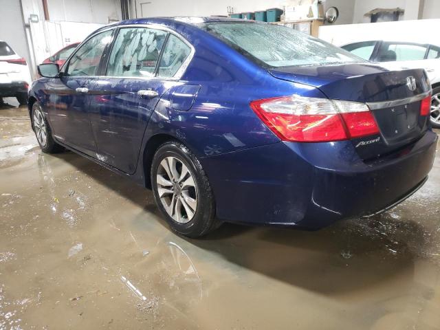 1HGCR2F39FA127706 - 2015 HONDA ACCORD LX BLUE photo 2