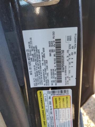 3FA6P0HD0ER391760 - 2014 FORD FUSION SE BLACK photo 12