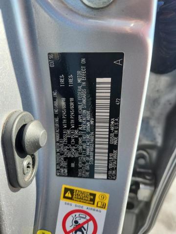 5TDKKRFHXGS146014 - 2016 TOYOTA HIGHLANDER XLE Plata foto 13