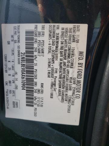 2LNBL8EV0AX610904 - 2010 LINCOLN TOWN CAR EXECUTIVE L BLACK photo 12