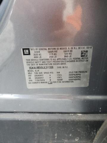 3GKALMEVXJL311306 - 2018 GMC TERRAIN SLE Gris photo 13